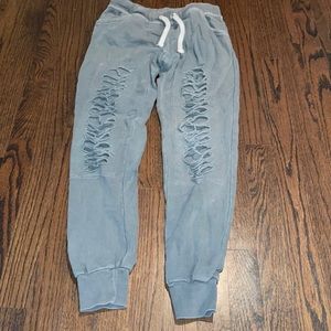 Girls vintage Havana ripped sweatpants.